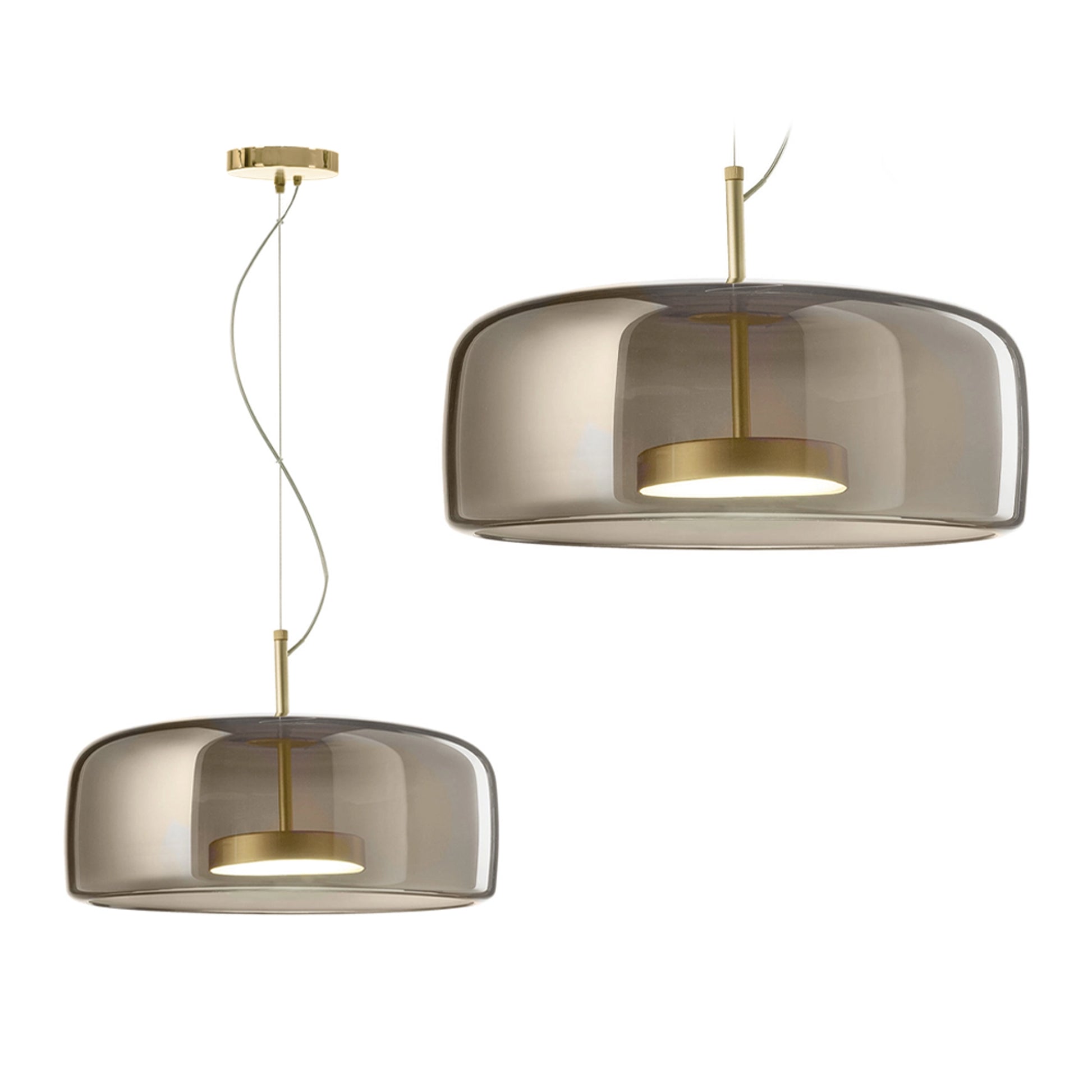 Lampa Sufitowa Wisząca Szklana APP614-1CP Szara  1