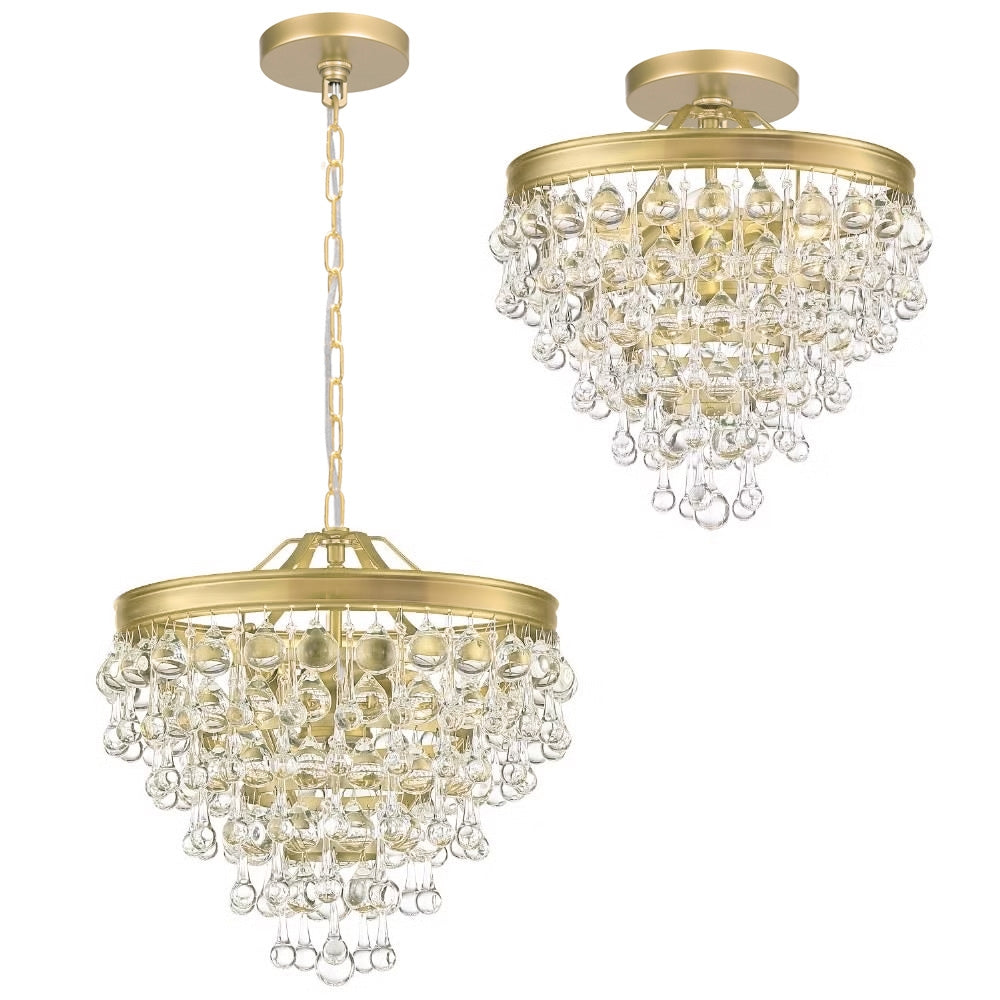 Lampa Kryształowa Wisząca APP1621-3CP Gold  1