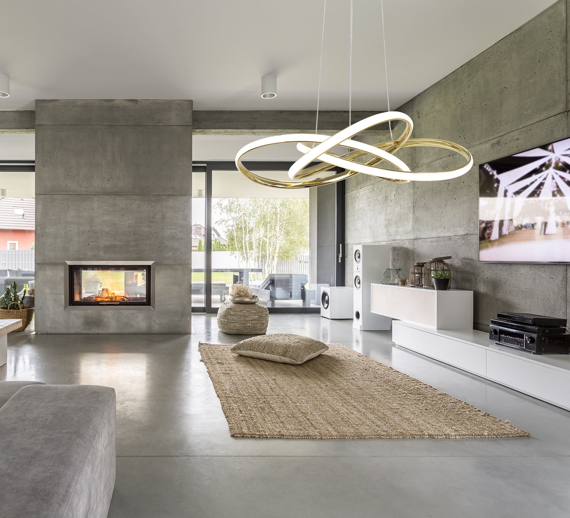 Lampa Sufitowa Nowoczesna Led + Pilot App815-cp Node Złota  6