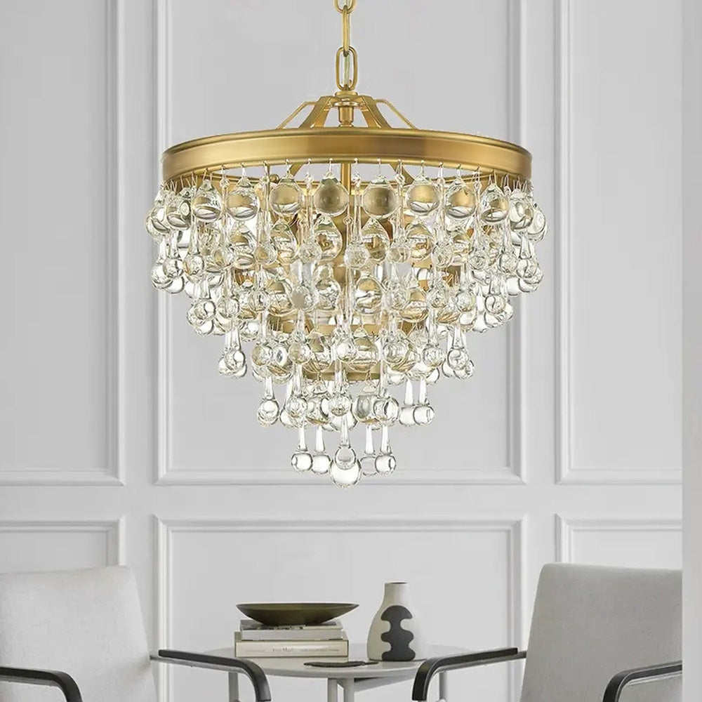 Lampa Kryształowa Wisząca APP1621-3CP Gold  2