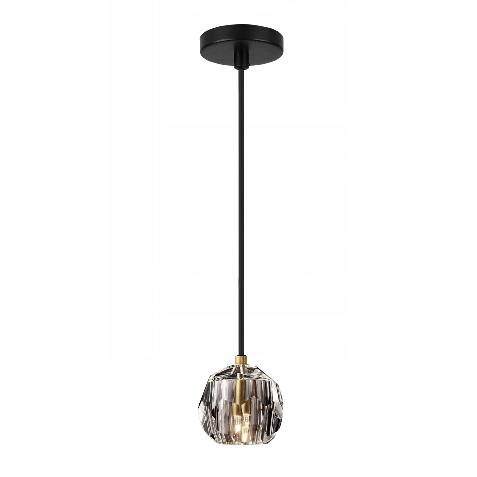 Lampa Sufitowa Kryształ APP586-1CP Czarna  2