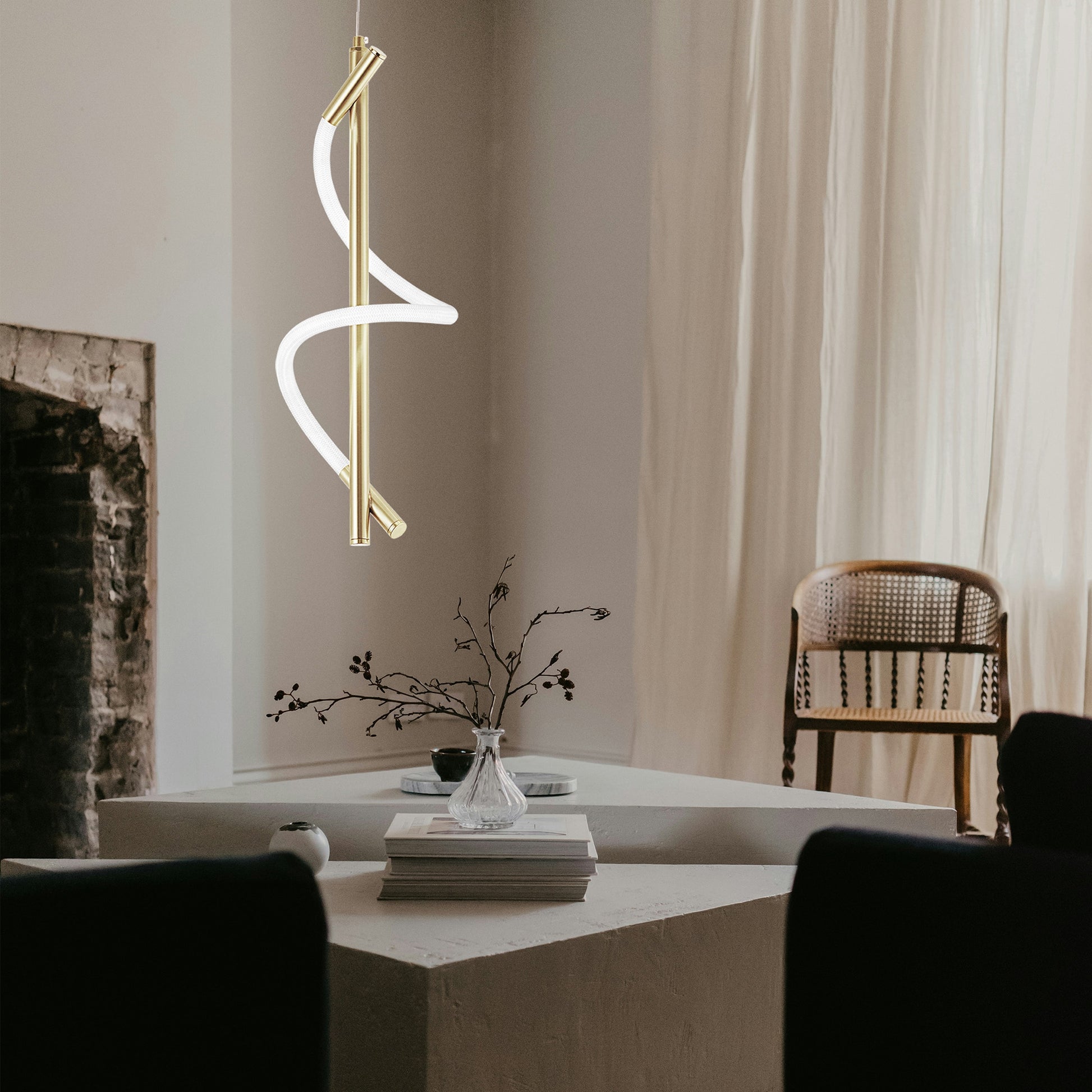 Lampa Wisząca Led G015-cp Złota  4