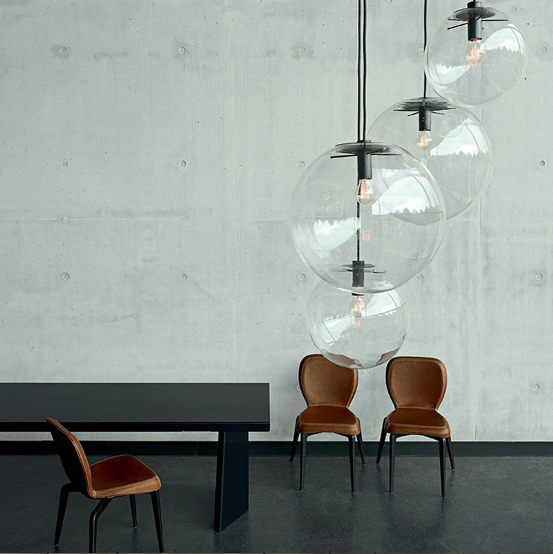 Lampa Sufitowa Wisząca Szklana Lassi 30 Cm APP308-1CP Czarna  8