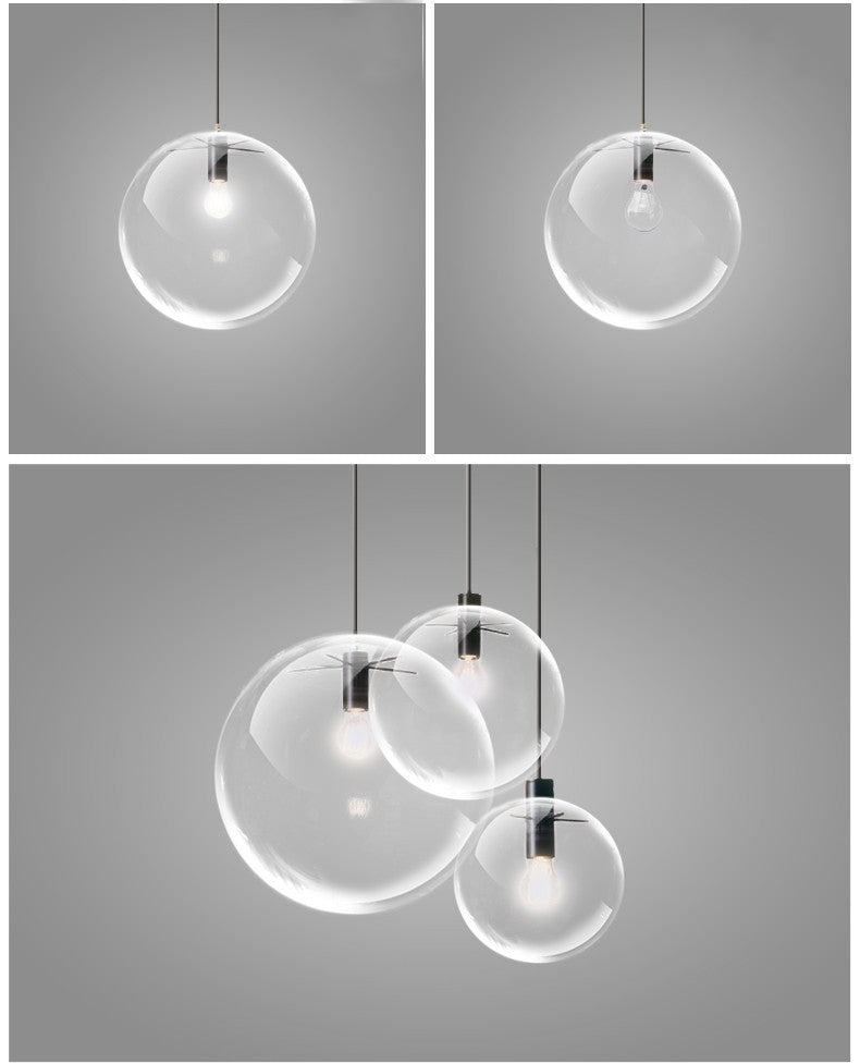 Lampa Sufitowa Wisząca Szklana Lassi 30 Cm APP308-1CP Czarna  4