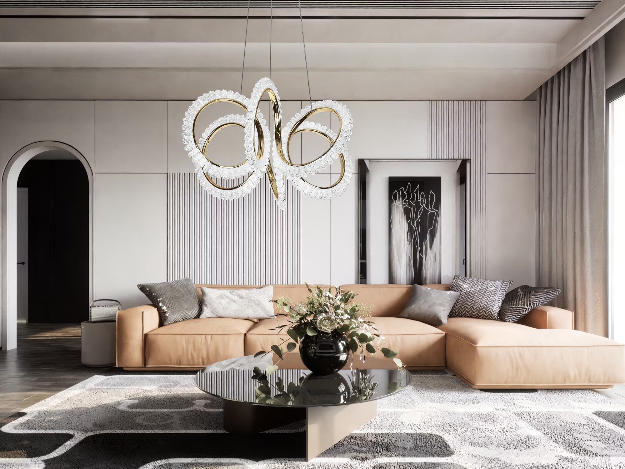 Lampa Wisząca Led G037-cp Złota  4