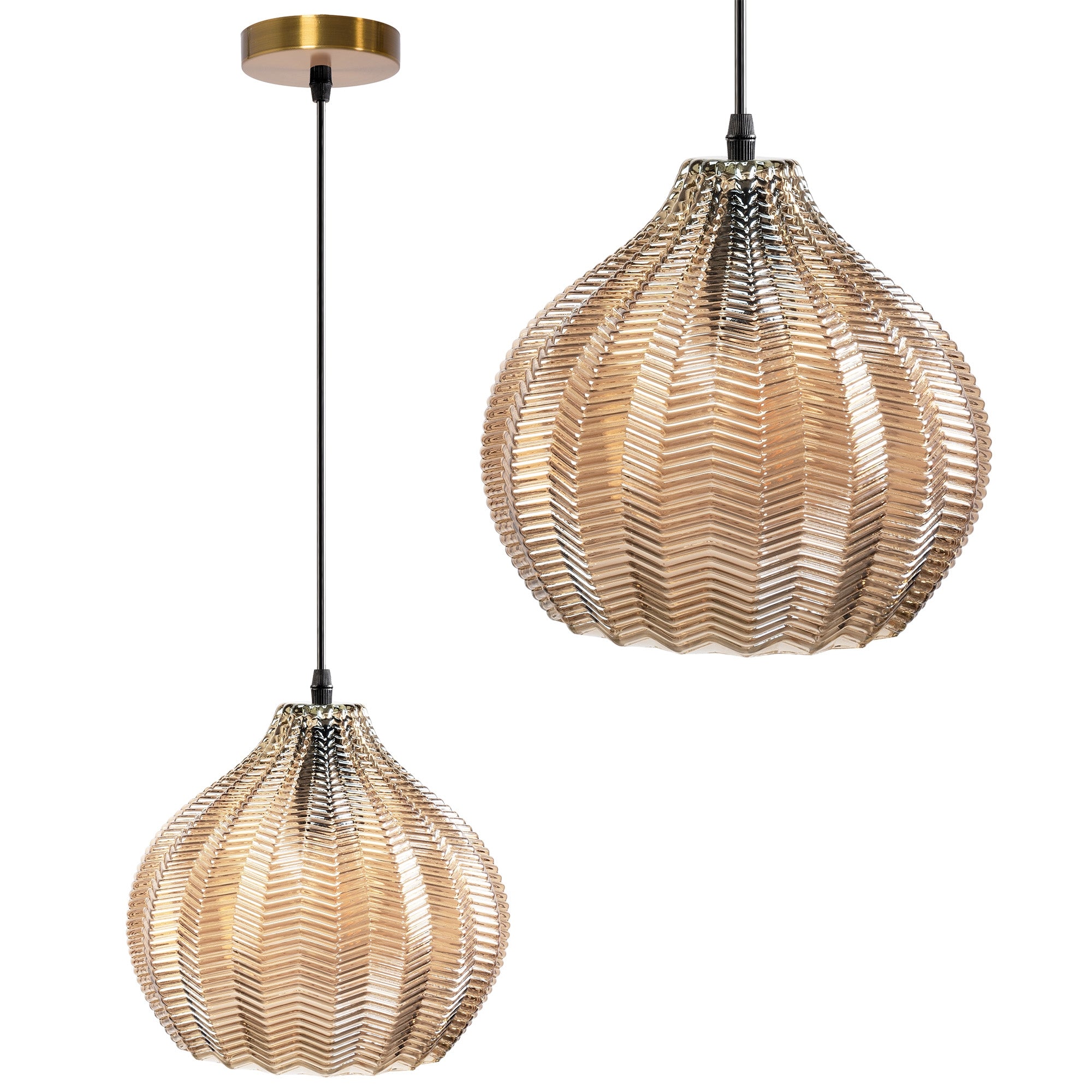 Lampa Sufitowa Szklana Retro APP893-1CP  1