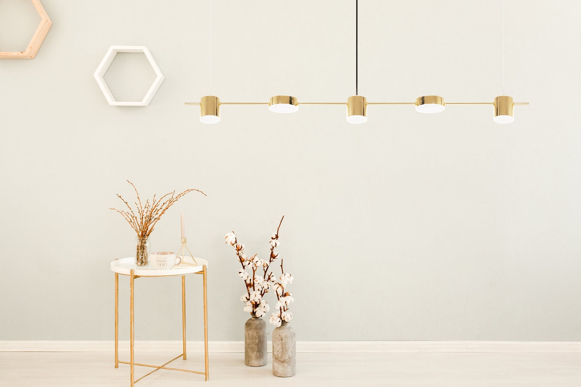 Lampa Sufitowa Wisząca Led APP929-5CP Złota  5