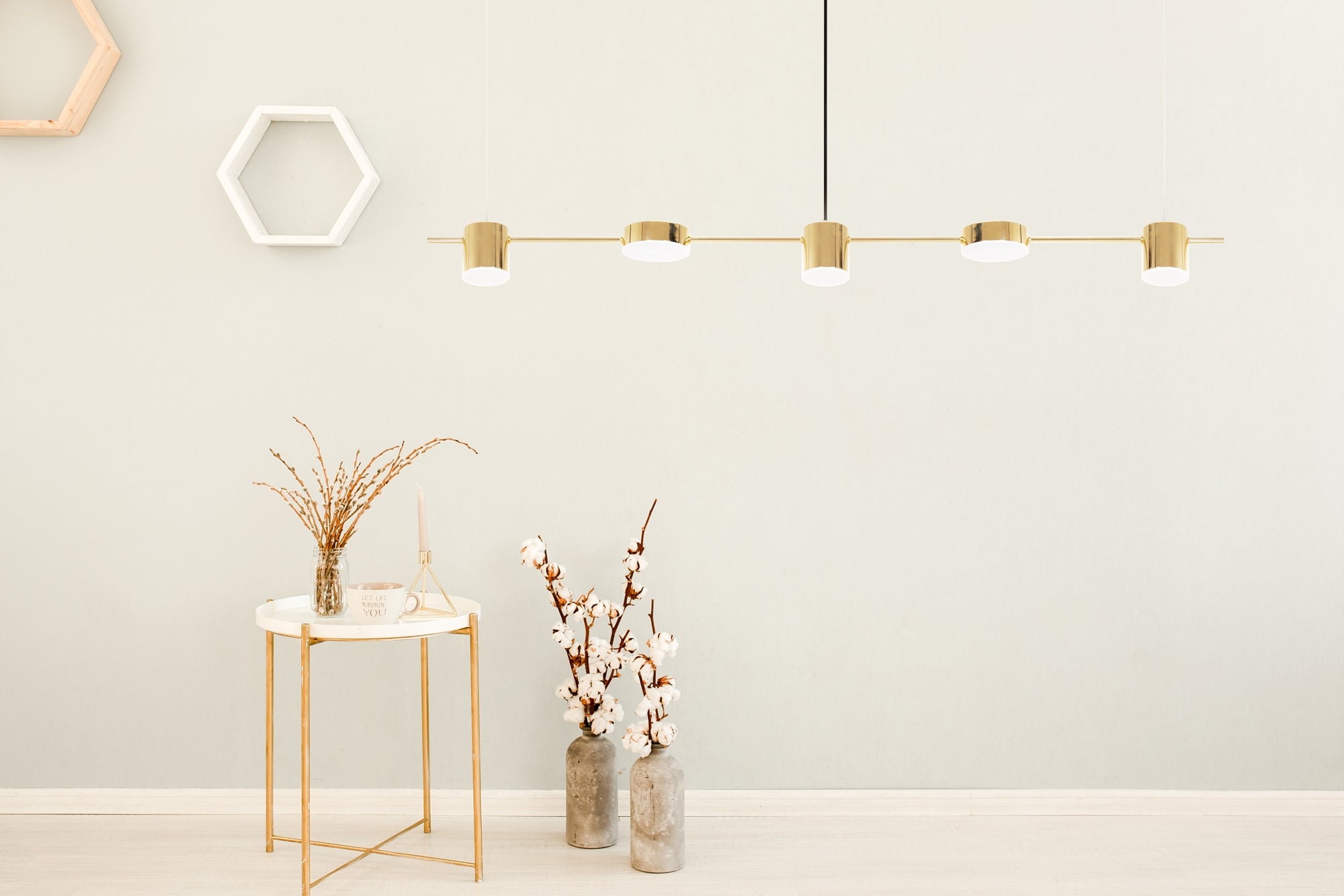 Lampa Sufitowa Wisząca Led APP929-5CP Złota  5