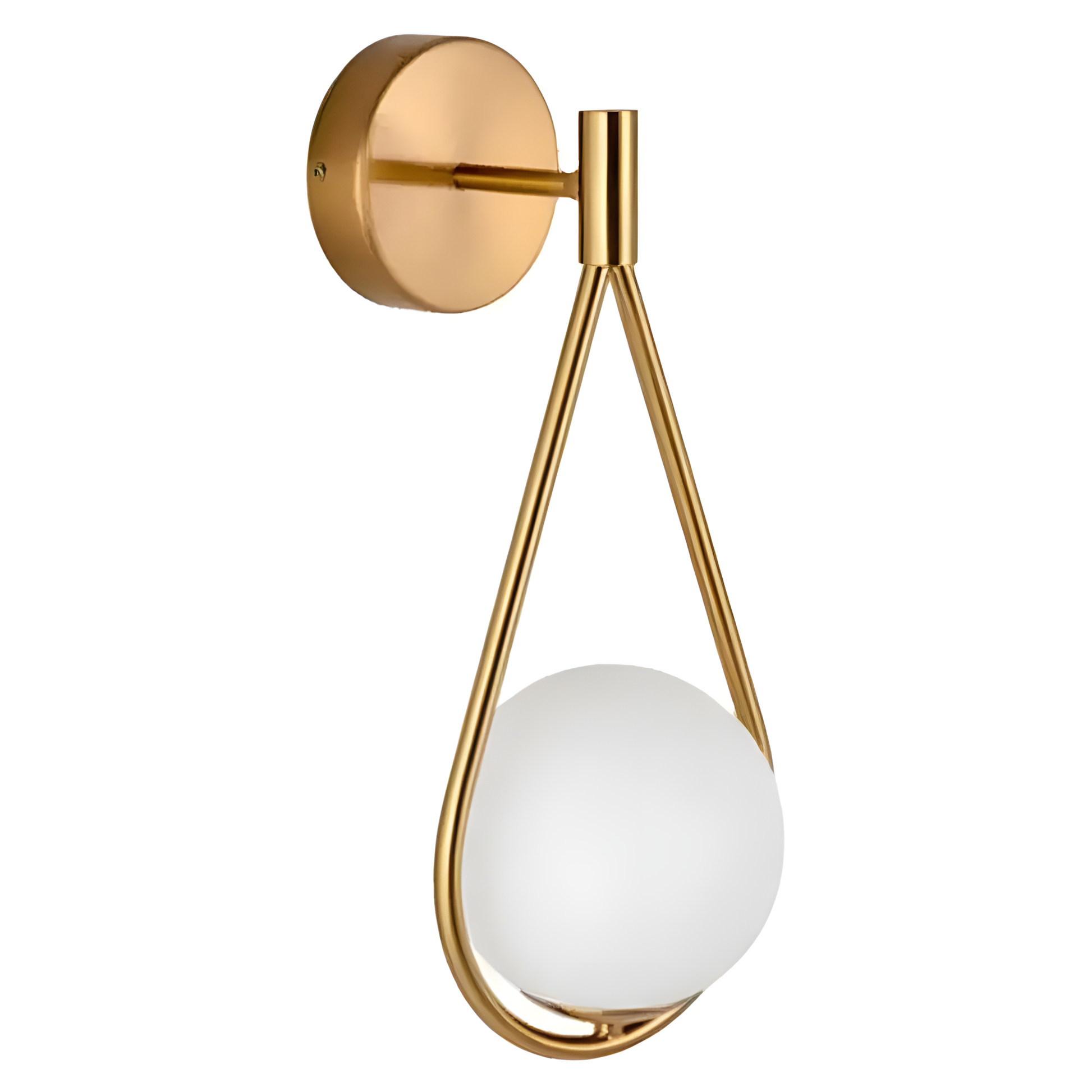 Kinkiet Ścienny Kula Szklana G094-1w Złoty Biały  4