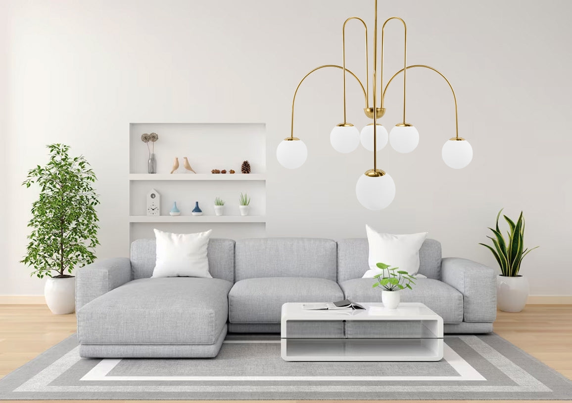 Lampa Sufitowa Wisząca Złota APP1584-6CP  5