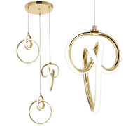 Lampa Wisząca Led G072-3cpr Złota  1