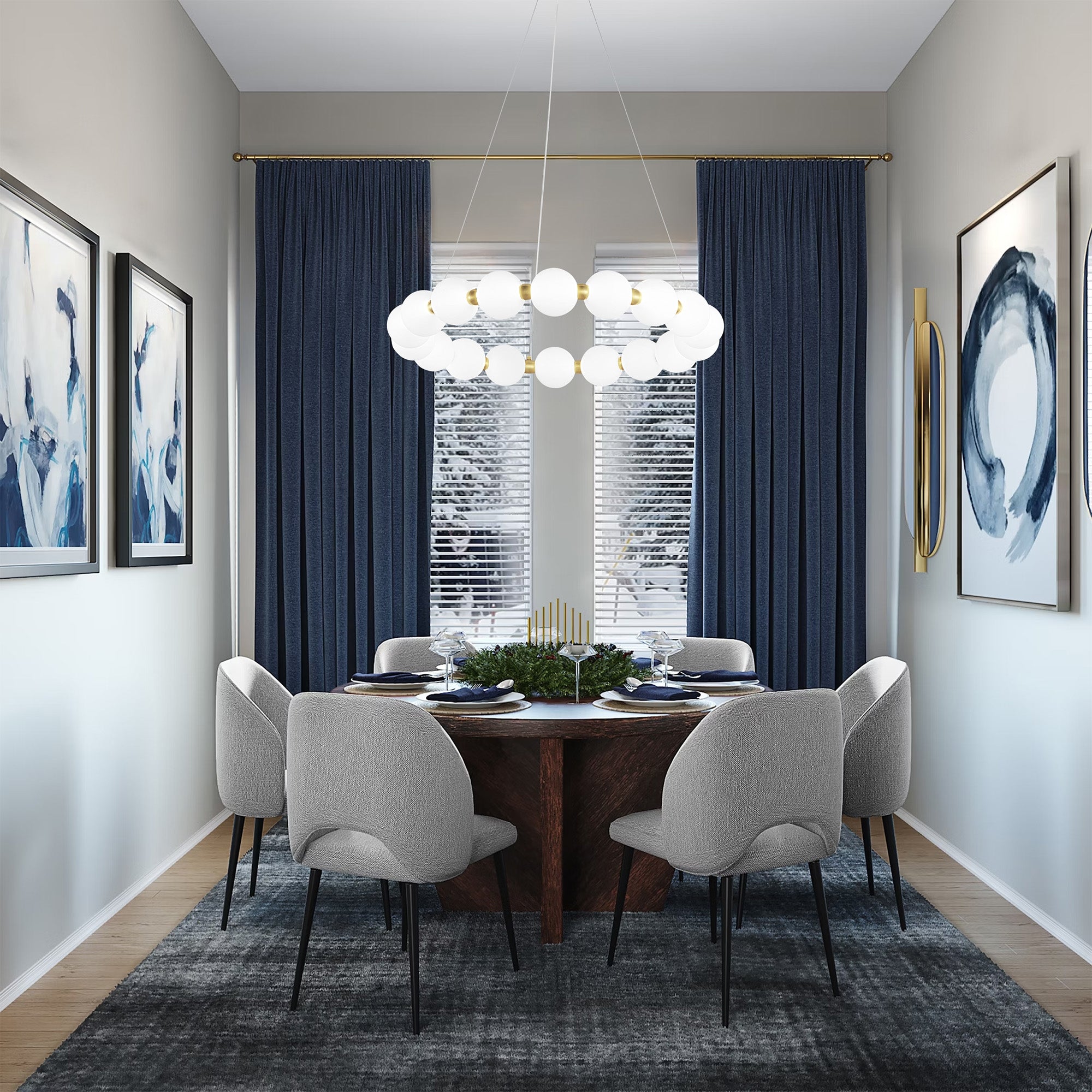 Lampa Wisząca Led G025-cp Złota  2