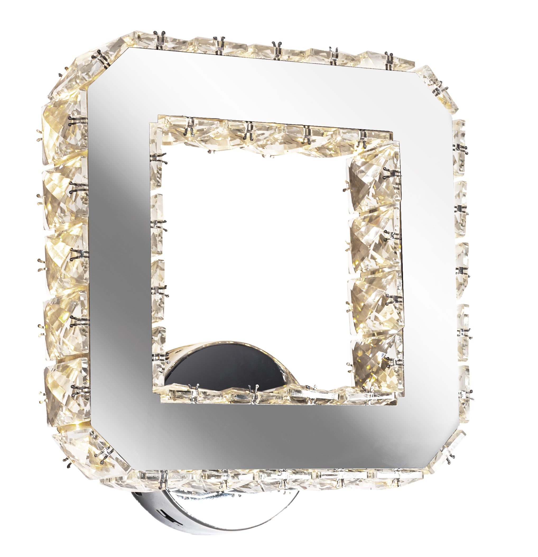 Lampa Ścienna Kinkiet Kryształowy Led Kwadratowy App415-w Ciepła biała 3000K 1