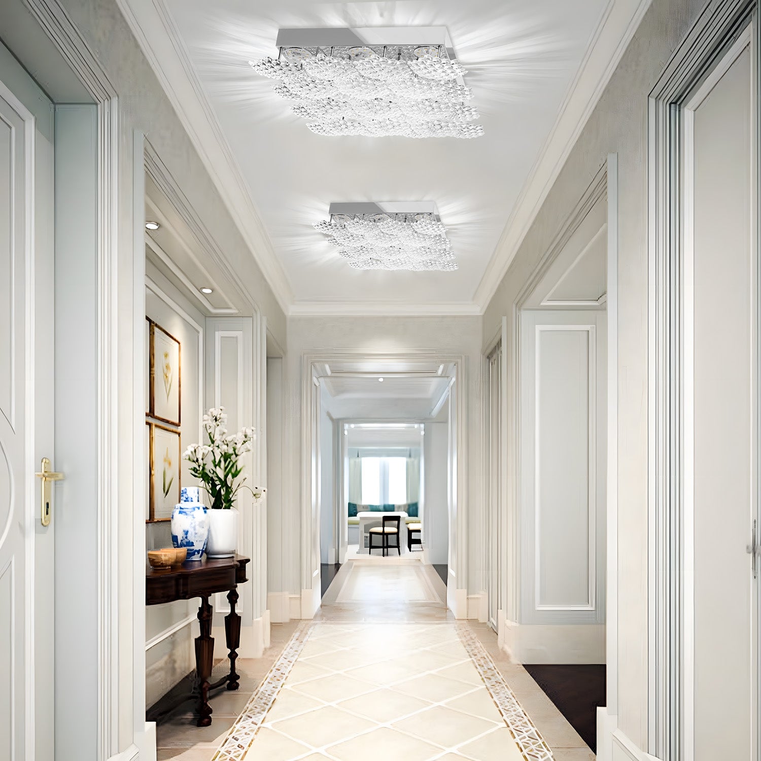 Plafon Led Kryształowy Ms015-c Chrome  2