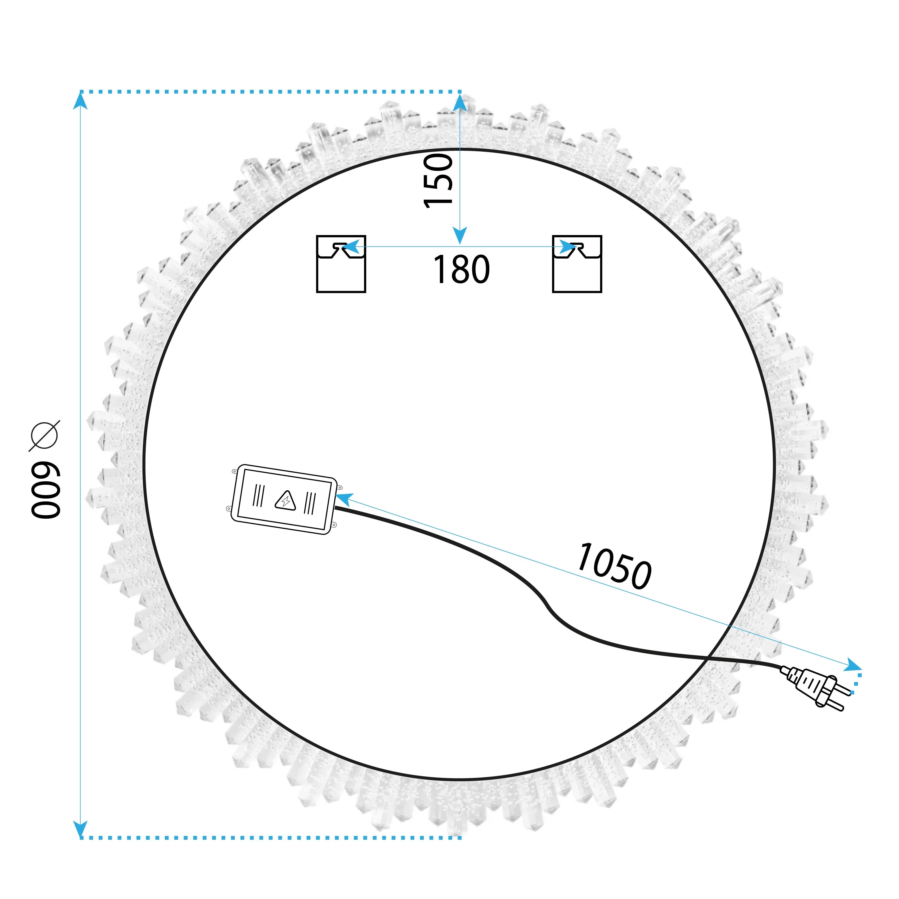 Lustro Ścienne Led 60cm Yh-3564  7