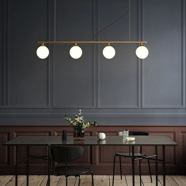 Lampa Wisząca Szklane Kule 4 Szt APP675-4CP Złota  2