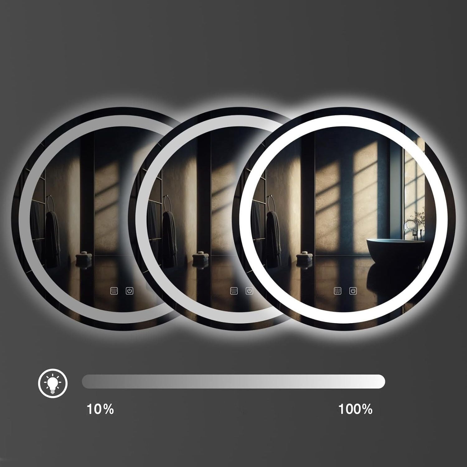 Lustro Ścienne Led 80cm Bas  6