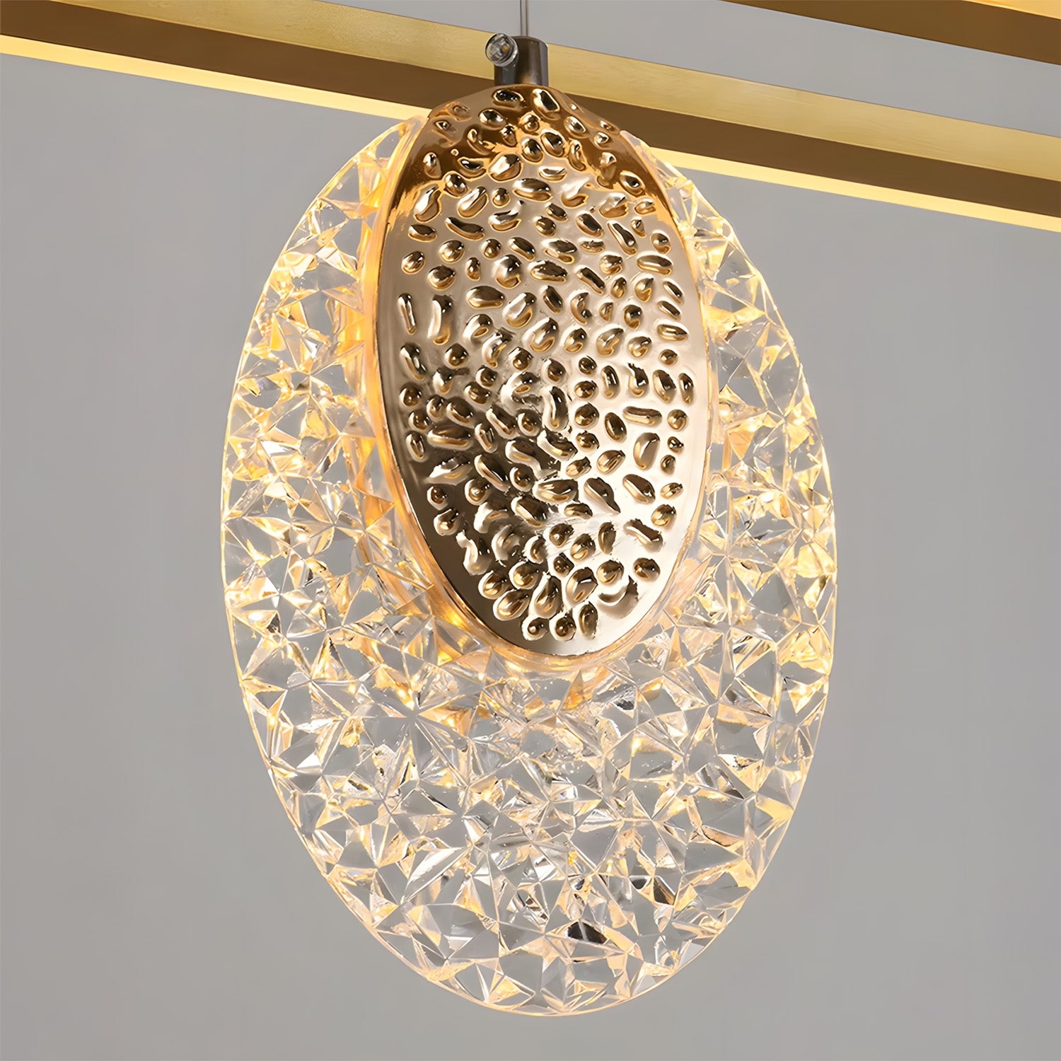 Lampa Wisząca Kryształowa Led G088-1cp Złota  3