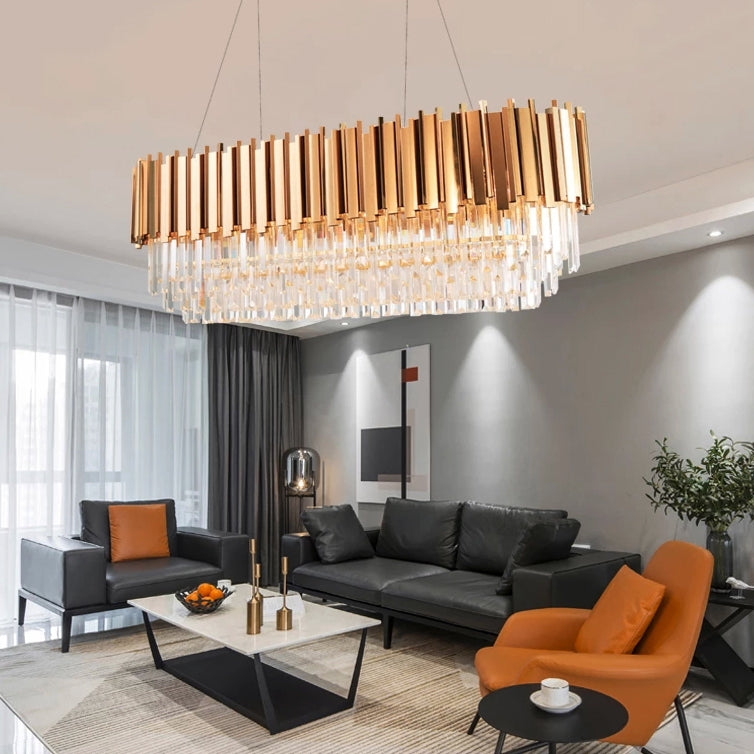 Kryształowa Lampa Sufitowa 312355 Złota  6