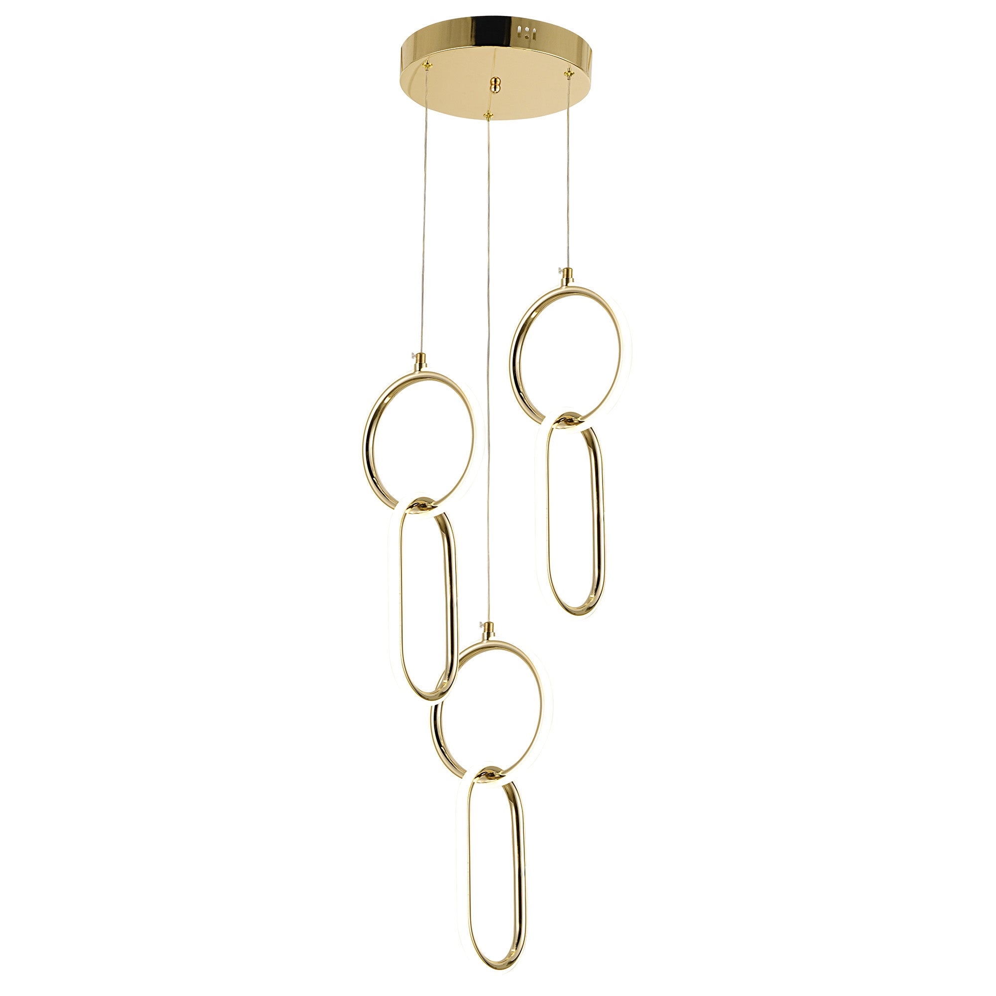 Lampa Wisząca Led G077-3cpr Złota  3