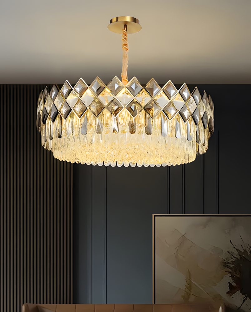 Lampa Kryształowa Wisząca APP1540-8CP60 Gold  2