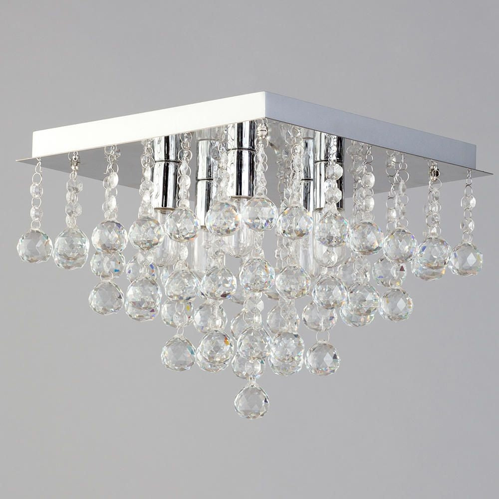 Kryształowa Lampa Sufitowa Plafon APP515-4C Cristal  2