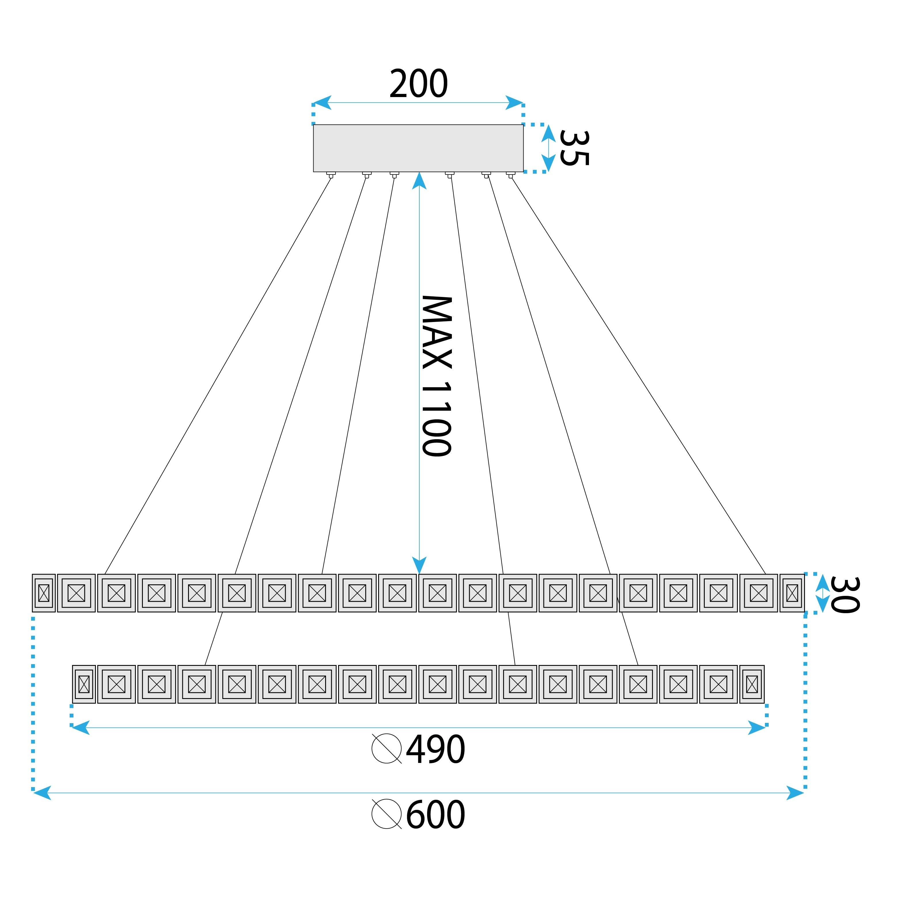Lampa Wisząca Led Ms011-cp Różowe Złoto 59cm  5