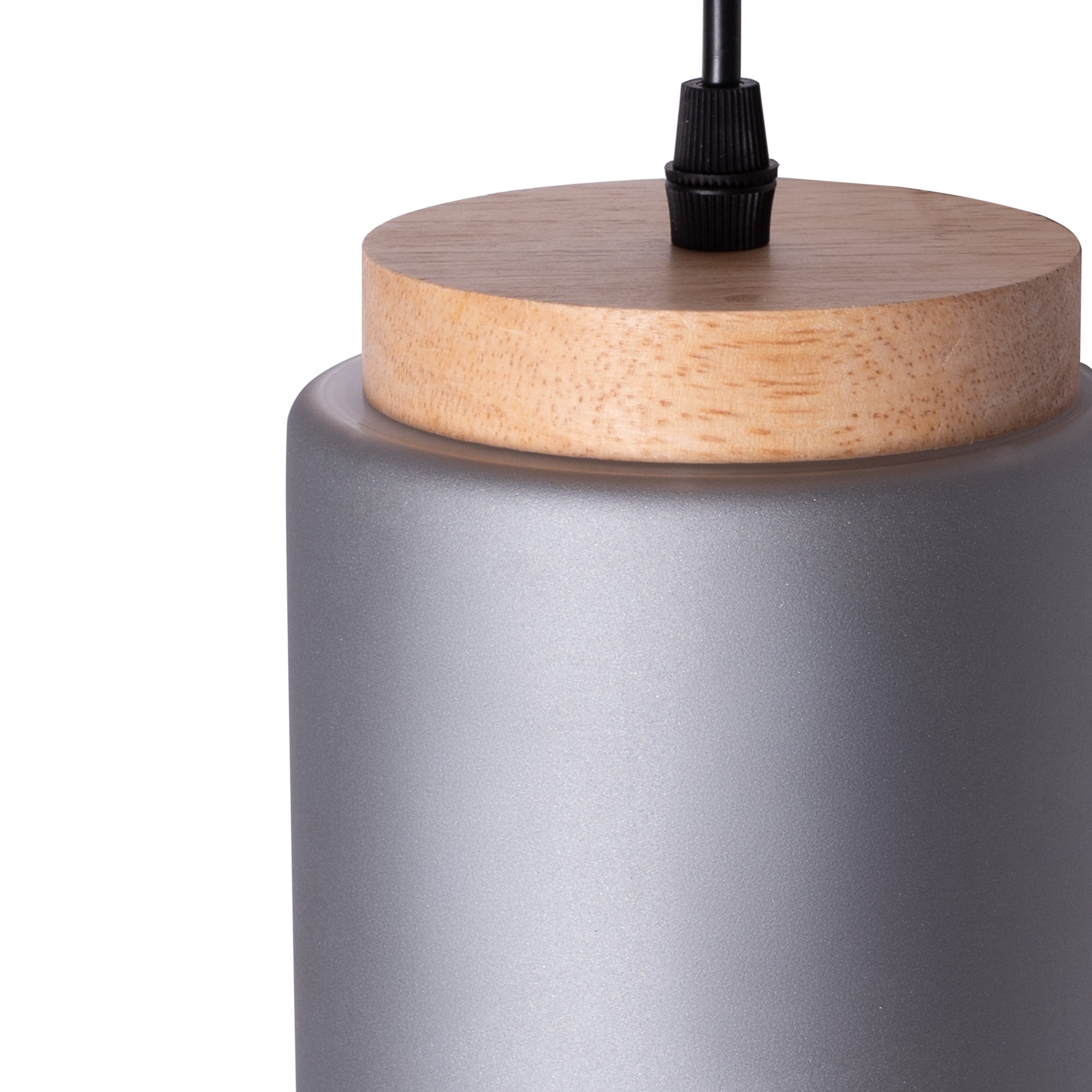 Lampa Sufitowa Wisząca APP1810-1CP Frosted Grey  5