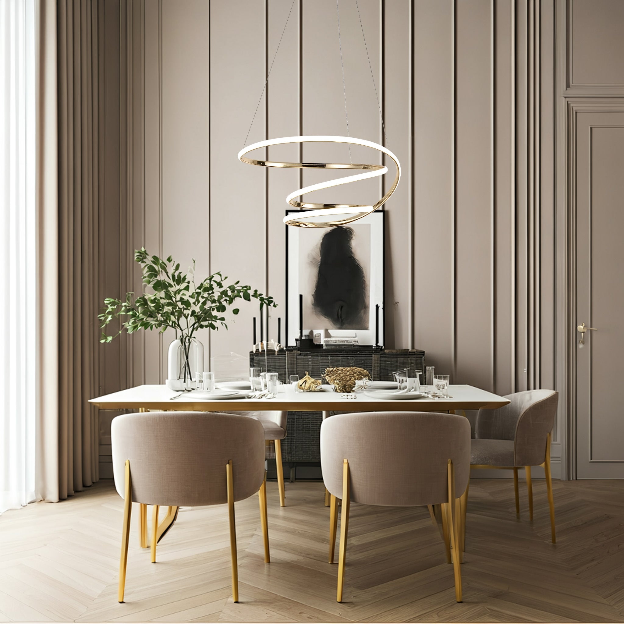 Lampa Sufitowa Nowoczesna Led G080-1cp Złota  3