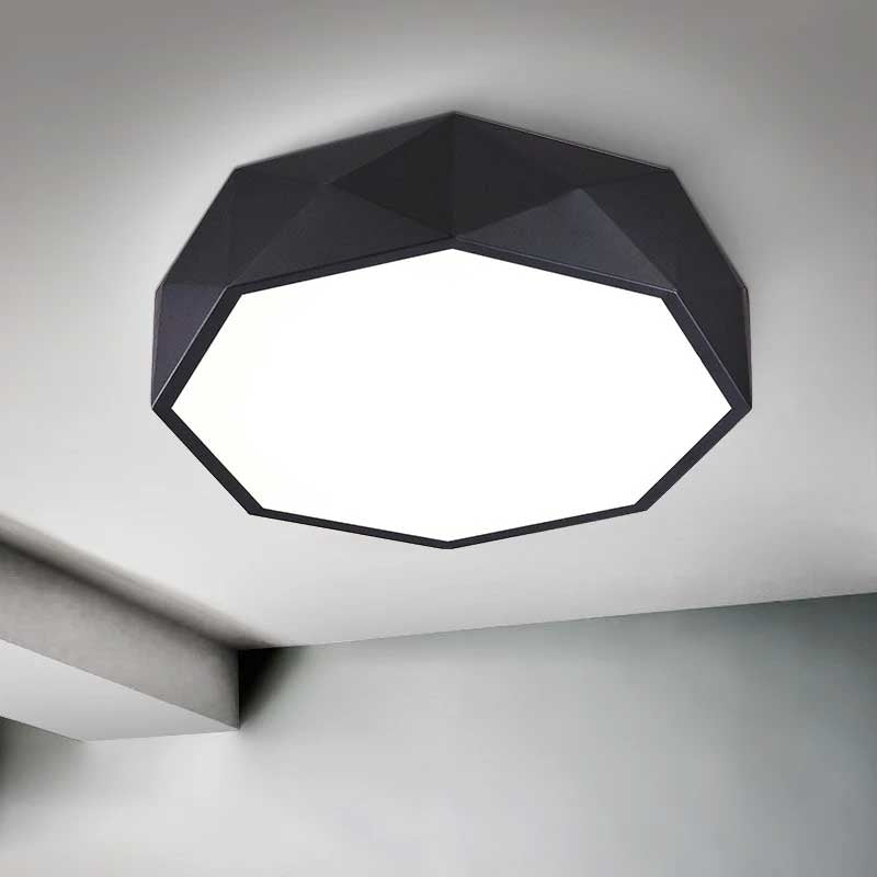 Lampa Plafon Diamond App862-c 40 Cm Czarna  9