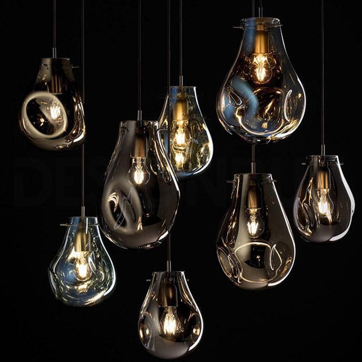 Lampa Sufitowa Wisząca Szklana APP329-1CP Srebrna  4