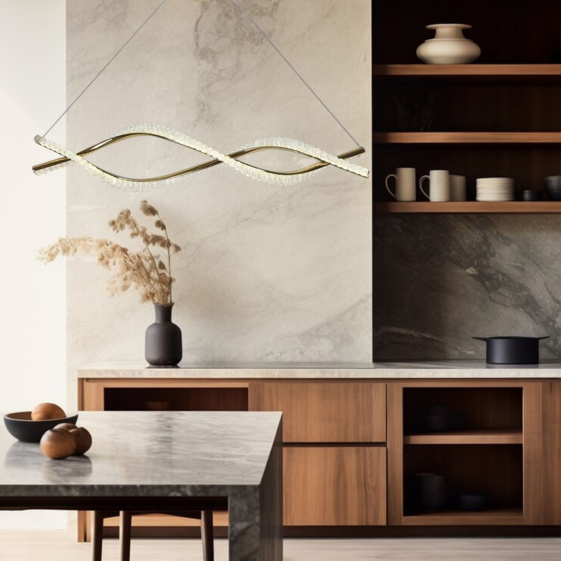 Lampa Wisząca Led G033-cp Złota  3