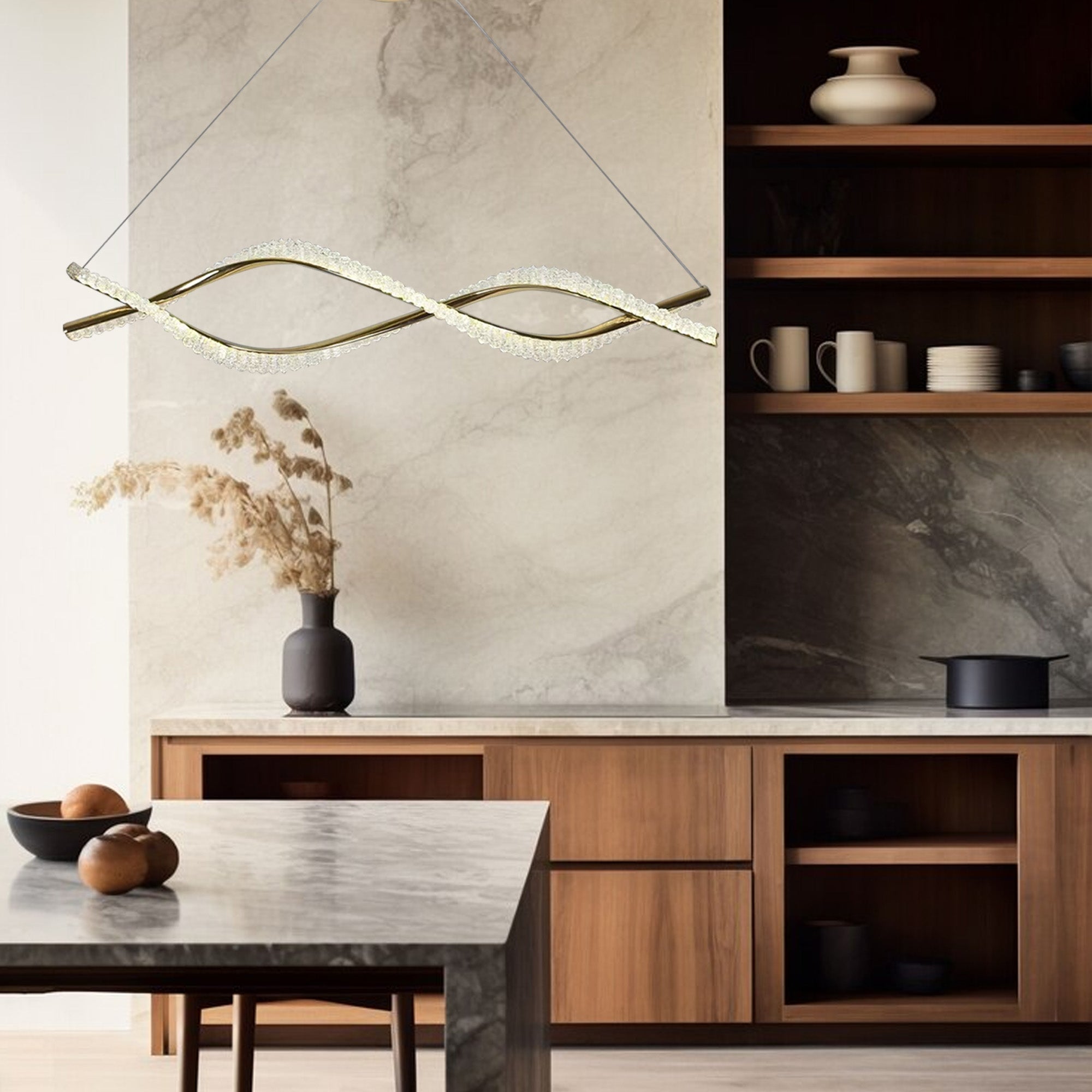 Lampa Wisząca Led G033-cp Złota  3