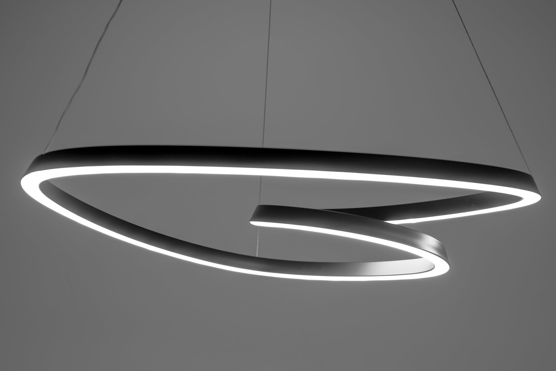 Lampa Sufitowa Wisząca Loop Led + Pilot App796-cp Czarna  7