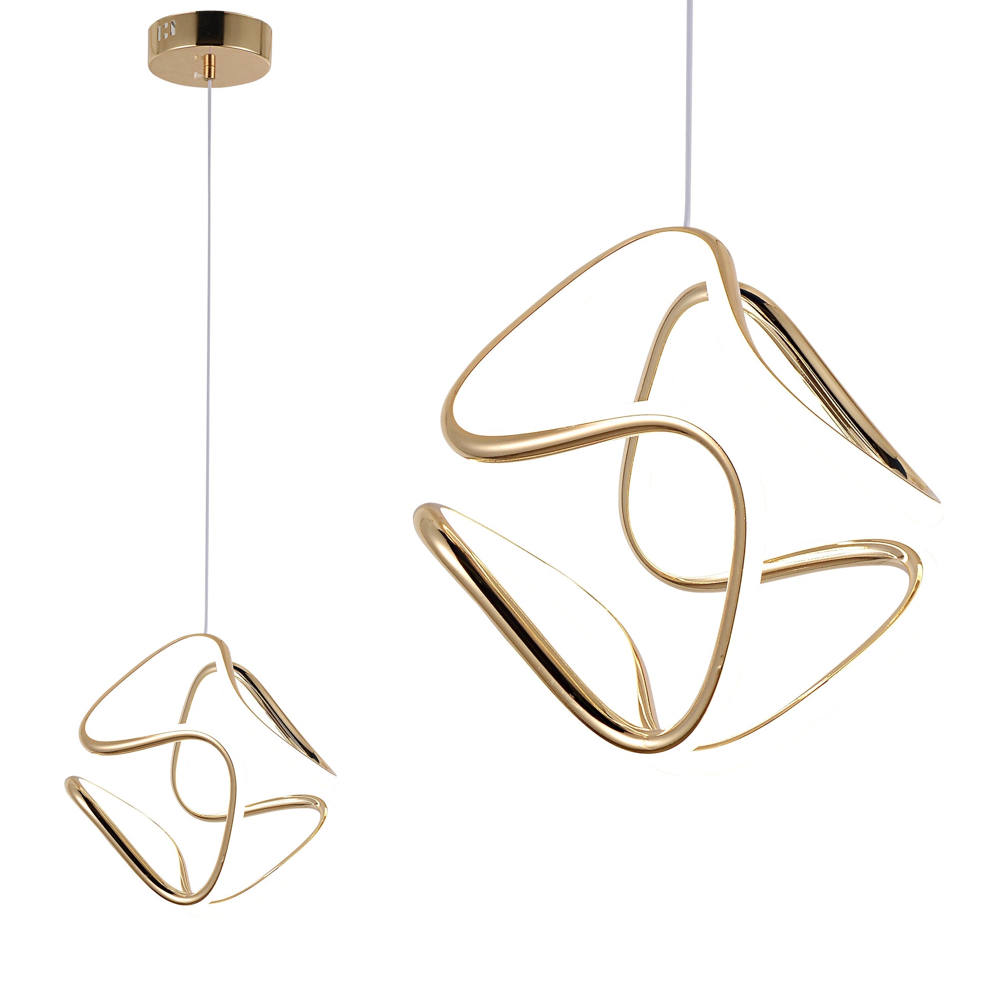 Lampa Wisząca Led G067-cp Złota  1