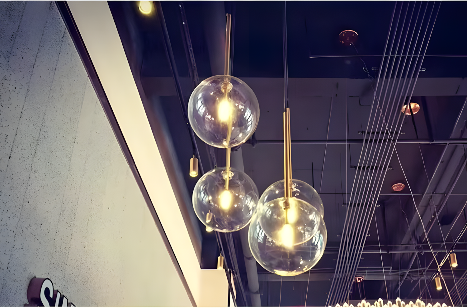 Lampa Sufitowa Wisząca Szklana Kula Złota 20cm APP1683-1CP  7