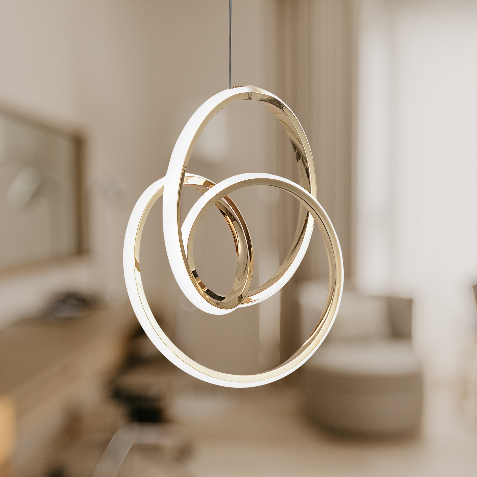 Lampa Wisząca Led G076-1cp Złota  3