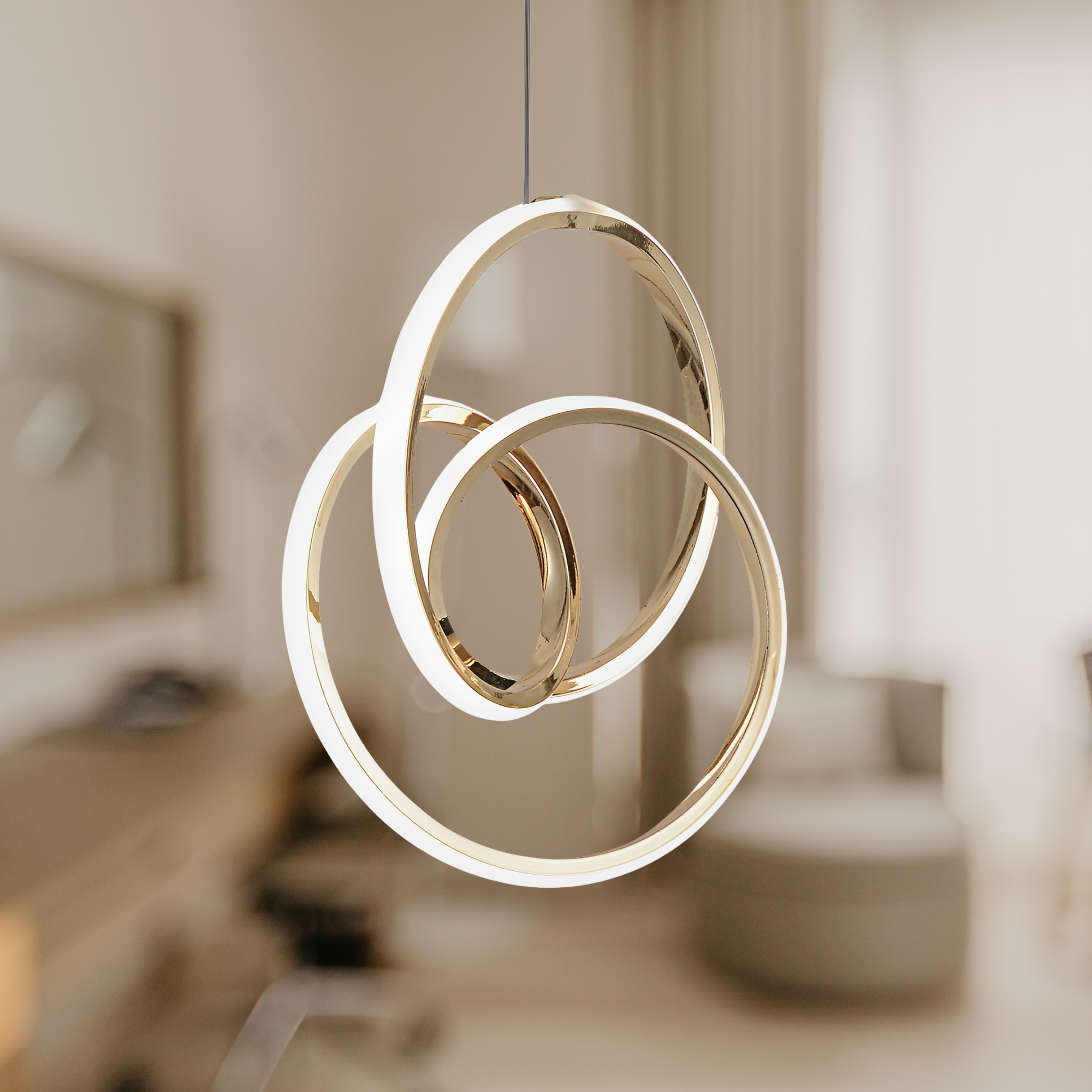 Lampa Wisząca Led G076-1cp Złota  3