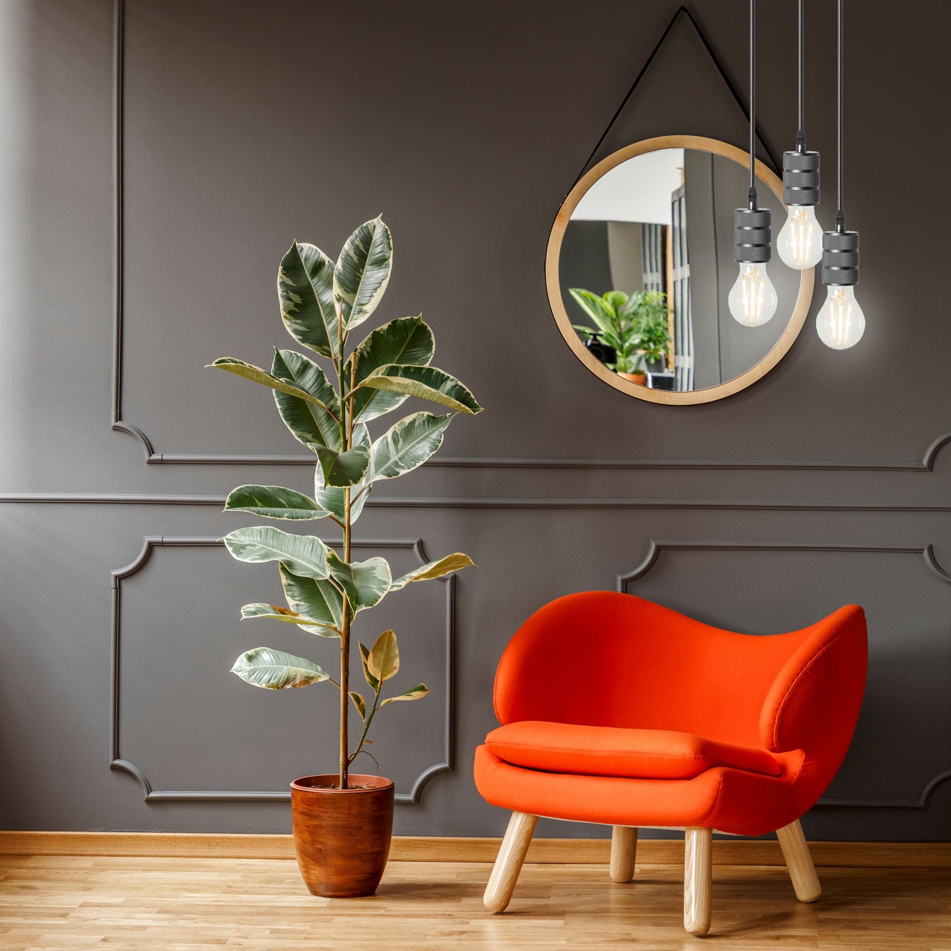 Lampa Sufitowa Wisząca Oprawka APP342-1CP Czarna  5