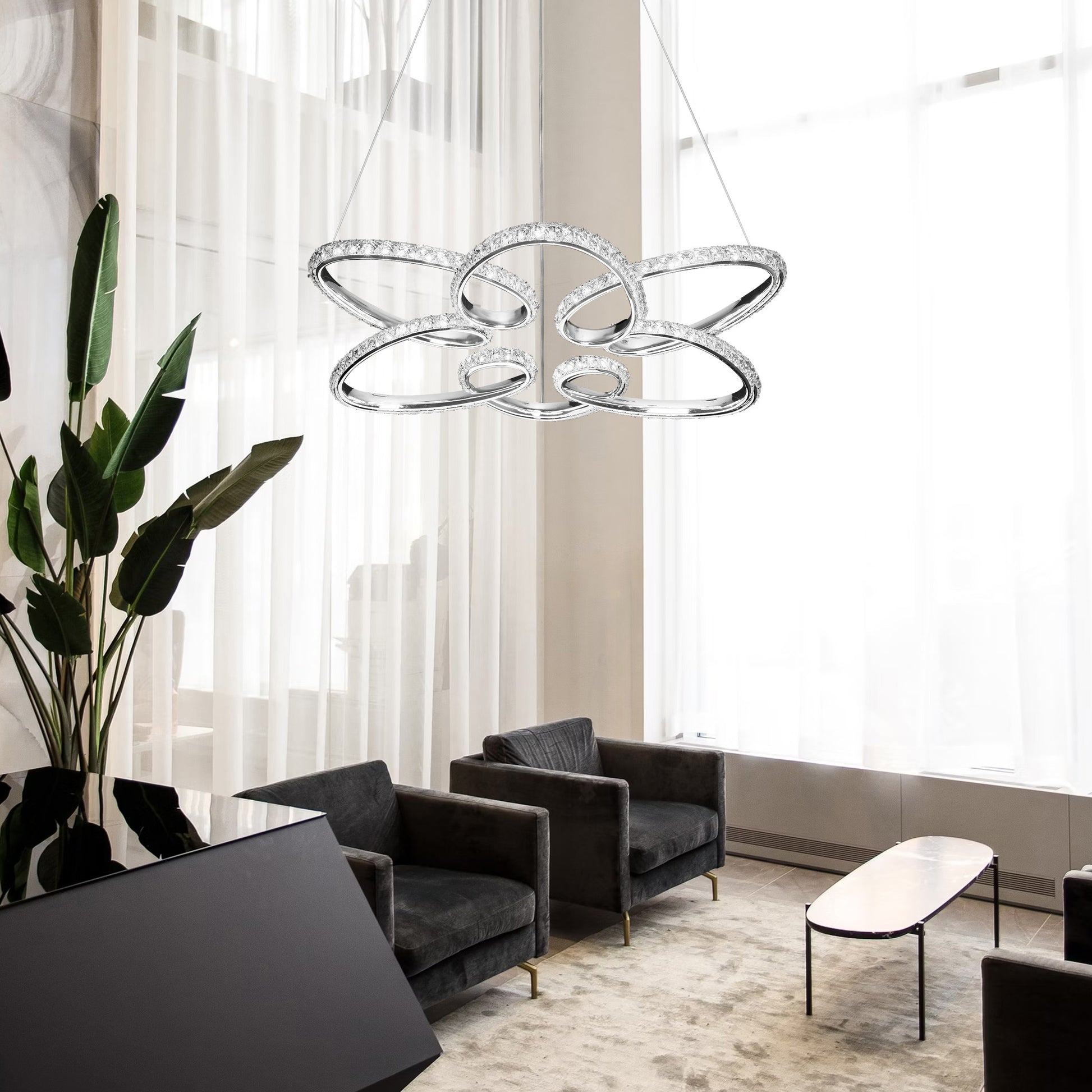 Lampa Wisząca Led G002-cp Chrom  2