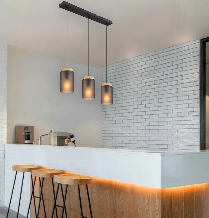 Lampa Sufitowa Wisząca APP1812-3CP Frosted Grey  5