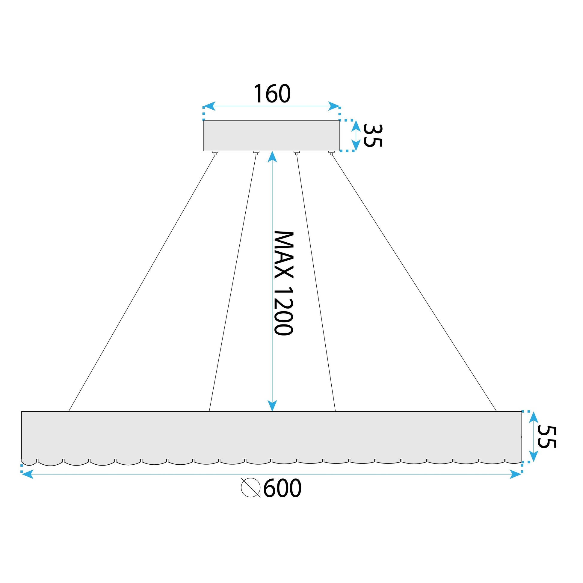 Lampa Wisząca Led Ms019-cp Różowe Złoto 60cm  7