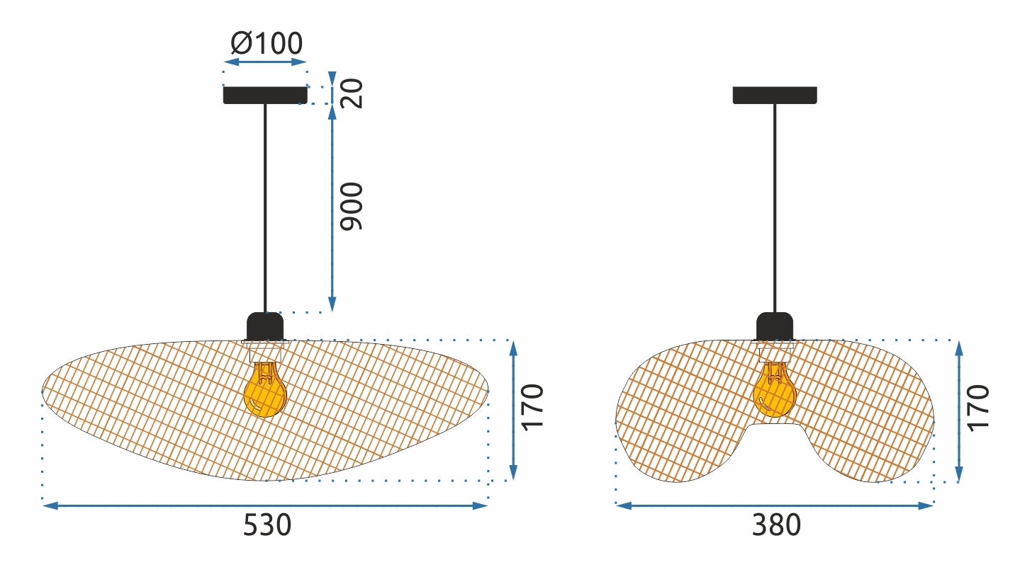 Lampa Sufitowa Wisząca Boho Natural APP880-1CP  15