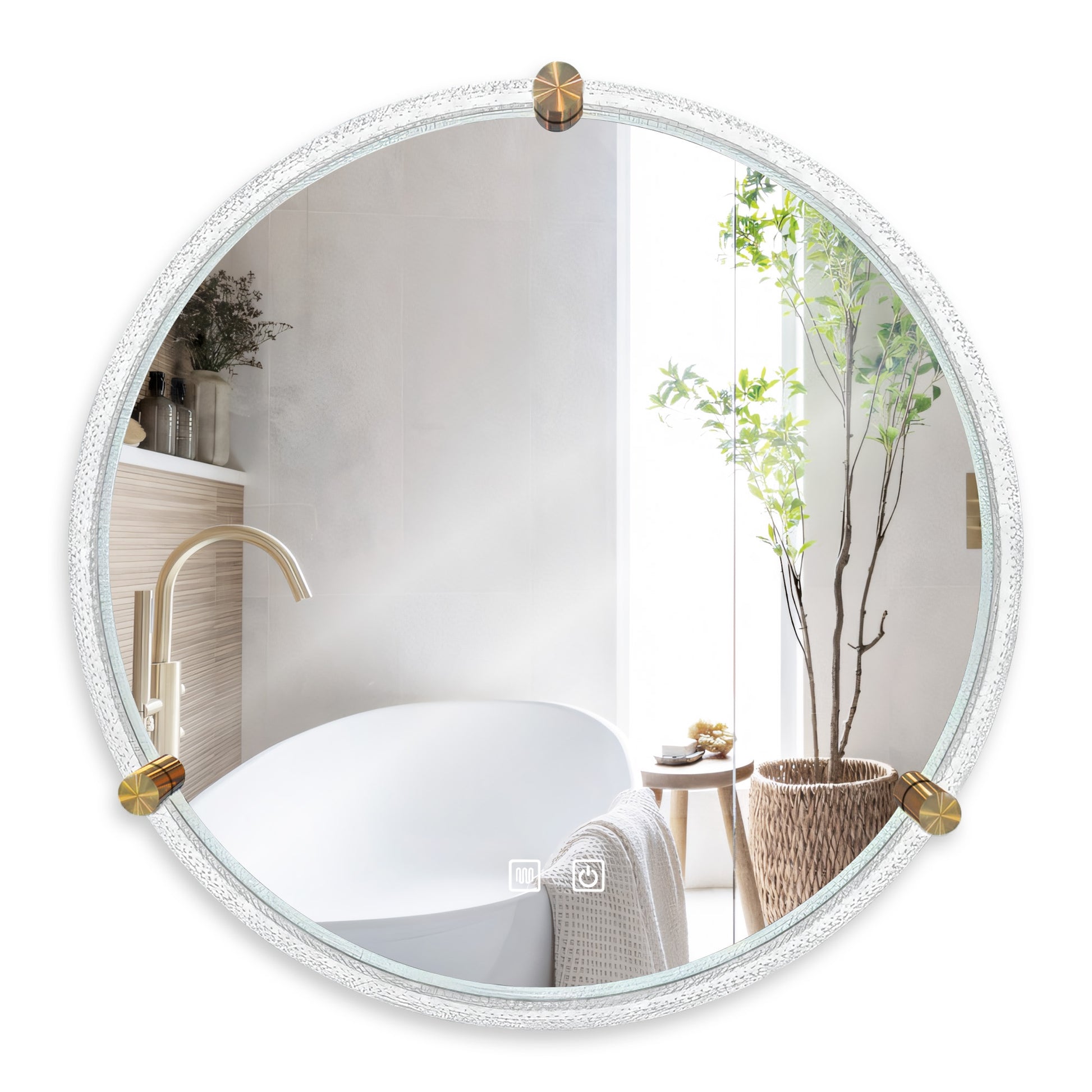 Lustro Ścienne Led Z Ramą 60cm 106  1