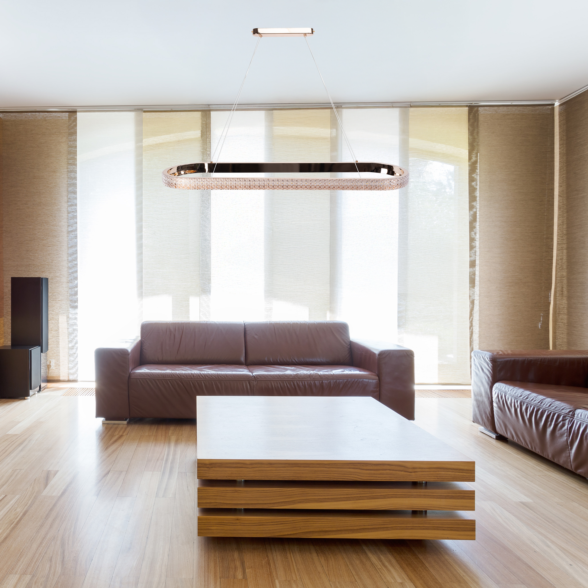 Lampa Wisząca Led App1751-cp Złota 90 Cm  3