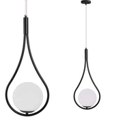 Lampa Wisząca Szklana Kula G111-1w Czarna E27  1