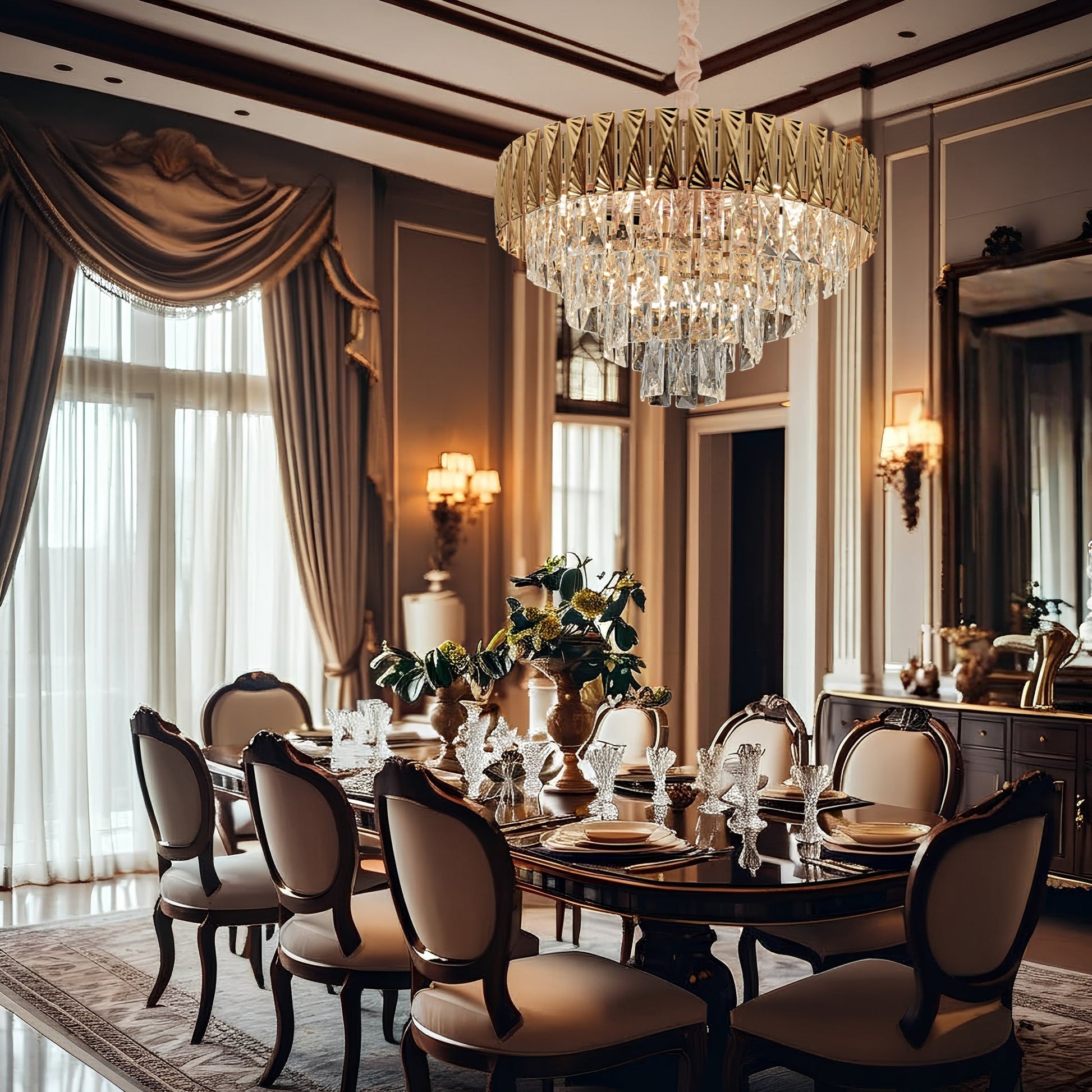 Lampa Wisząca Z Kryształami G060-cp 60cm  3