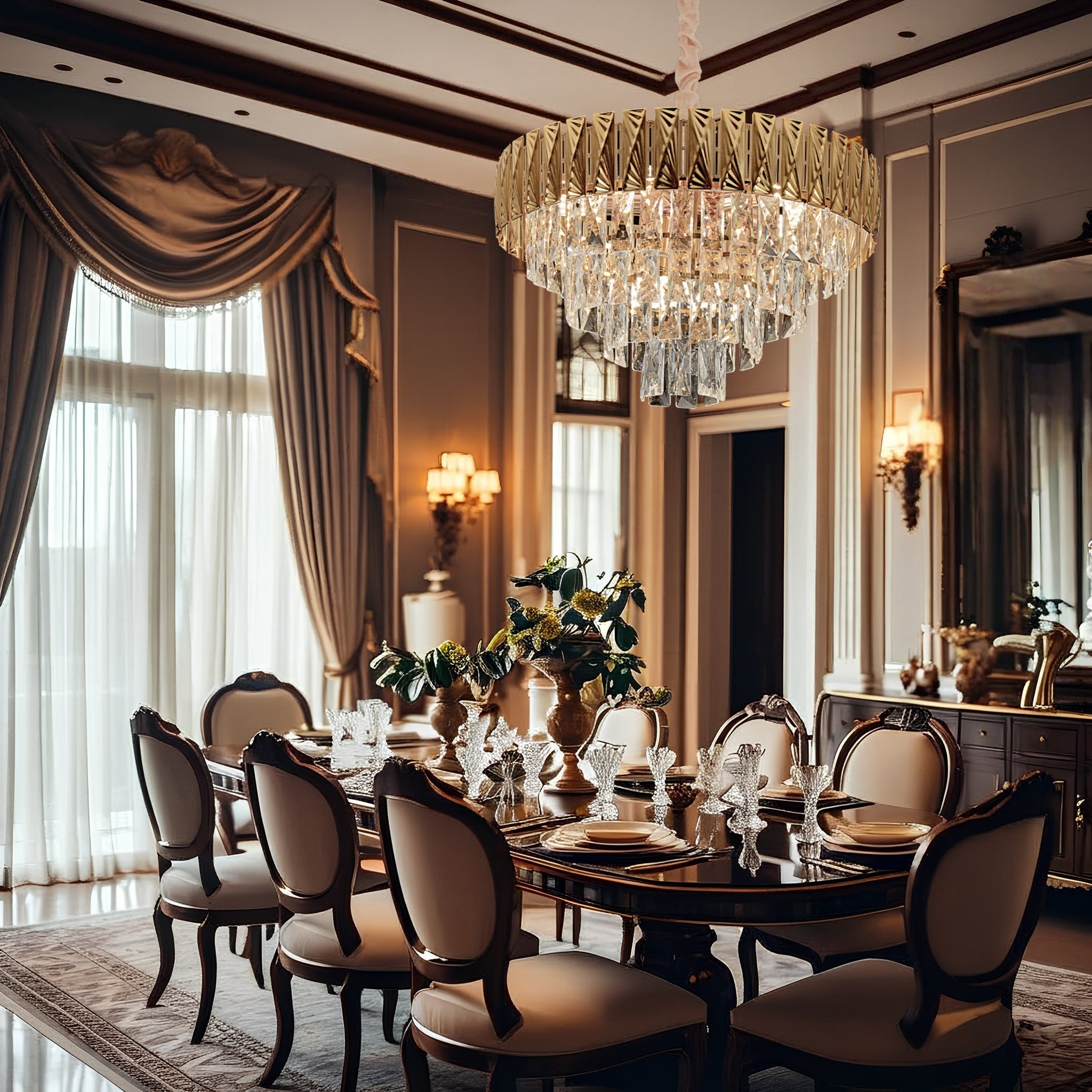 Lampa Wisząca Z Kryształami G060-cp 60cm  3