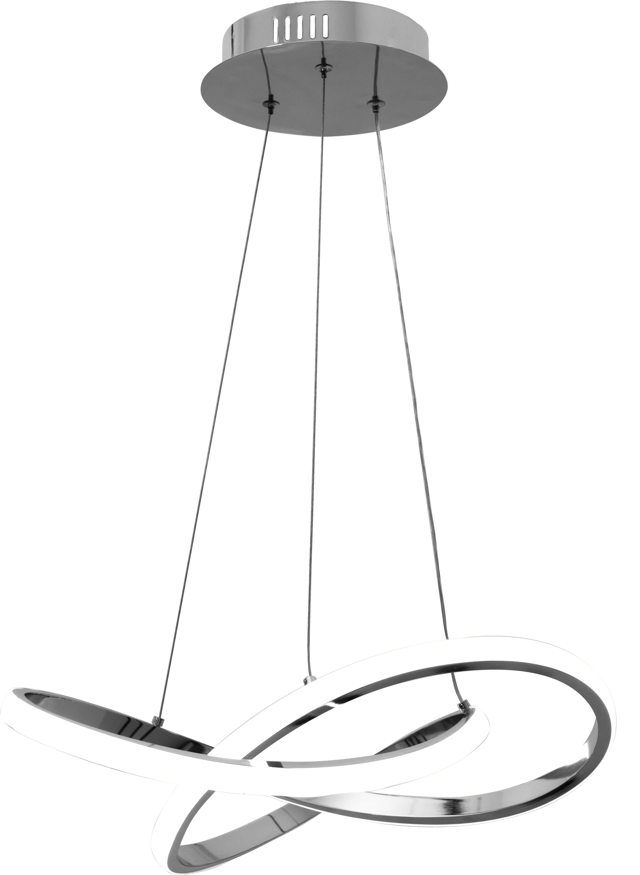 Lampa Sufitowa Wisząca Ring Nowoczesna Led + Pilot App389-cp Chrom  2