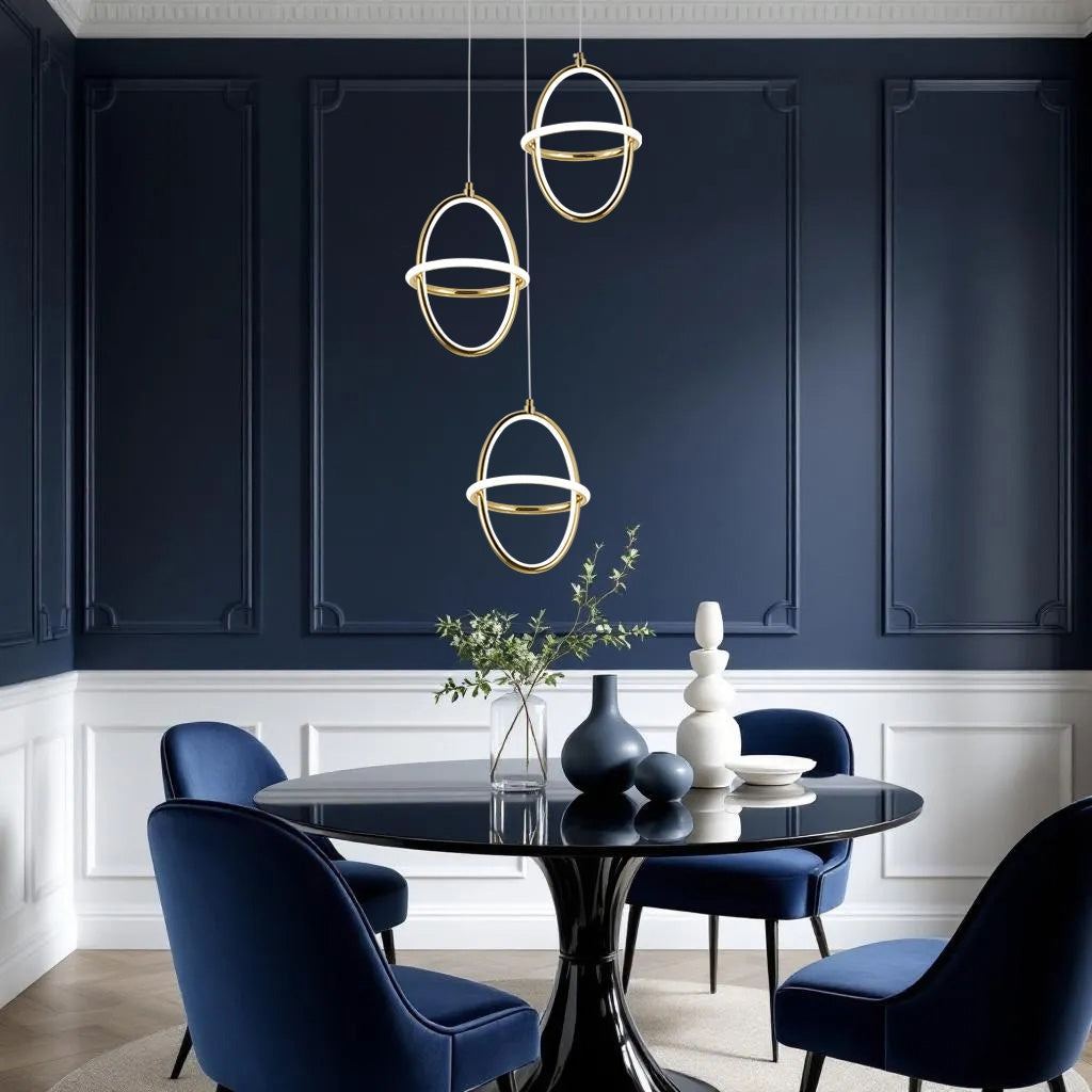 Lampa Wisząca Led G064-3cpr Złota  7